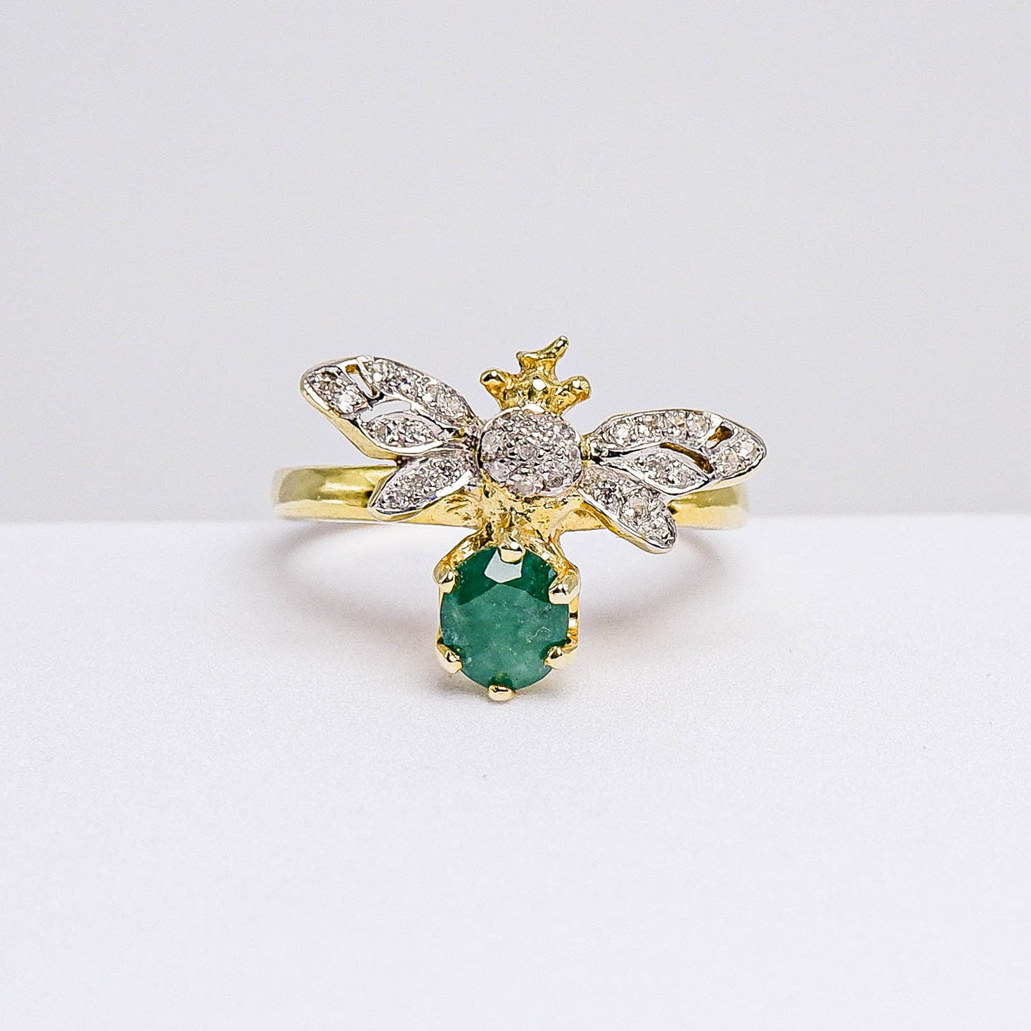 แหวนเงินแท้ 925 ฝังพลอย มรกต (Emerald cut) + เซอร์คอน (Zircon)