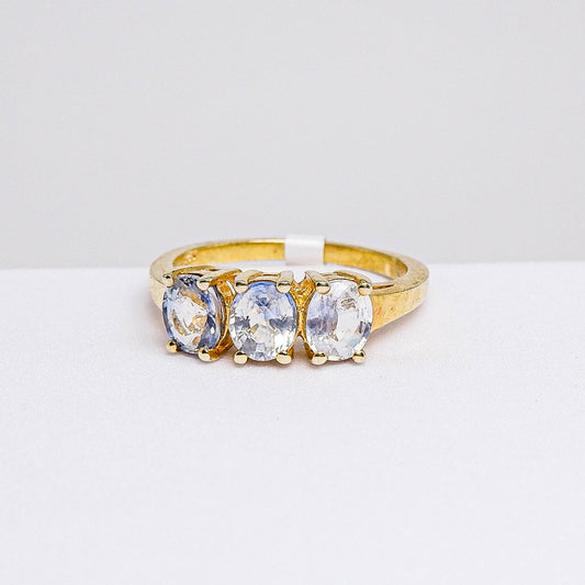 แหวนเงินแท้ 925 ฝังพลอย ไพลินศรีลังกา (Ceylon Sapphire)