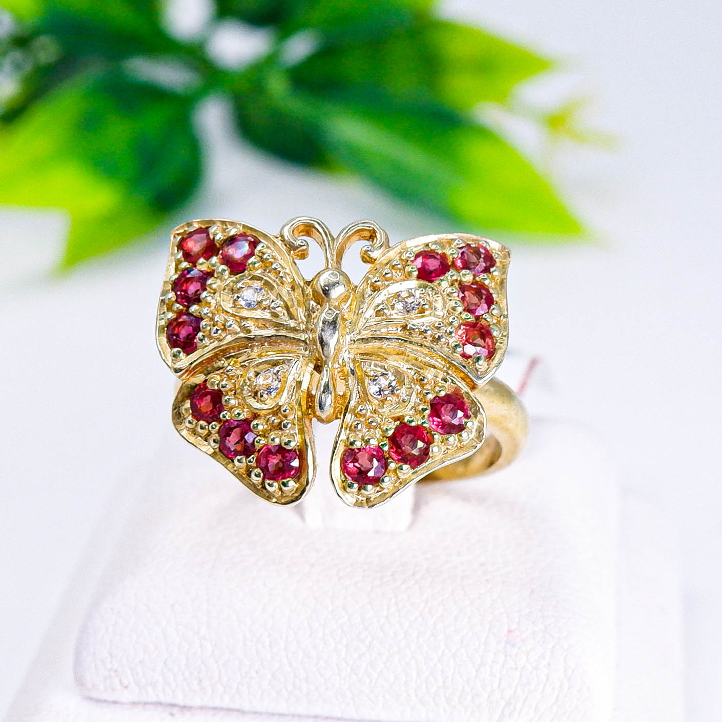แหวนเงินแท้ 925 ฝังพลอย แซฟไฟร์ (Sapphire) + ไวท์โทพาส (whitetopaz)