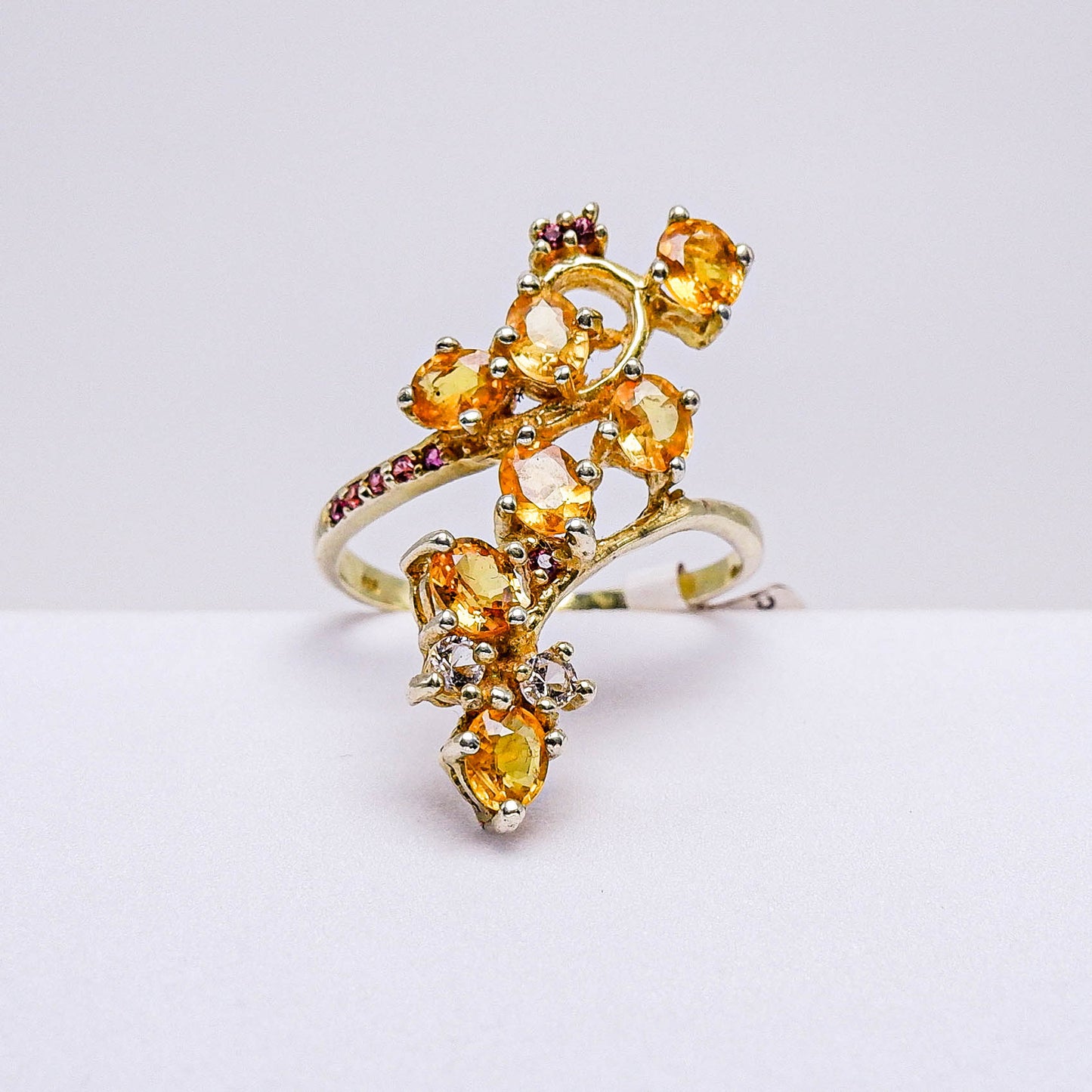 แหวนเงินแท้ 925 ฝังพลอย เยลโล่แซฟไฟร์ (Yellow Sapphire)