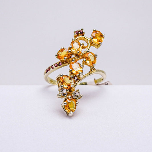 แหวนเงินแท้ 925 ฝังพลอย เยลโล่แซฟไฟร์ (Yellow Sapphire)