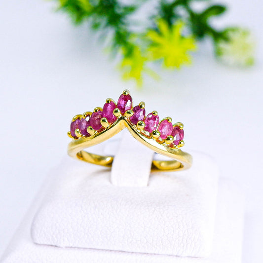 แหวนเงินแท้ 925 ฝังพลอย  ทับทิมไทย (Siam Ruby)
