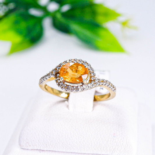 แหวนเงินแท้ 925 ฝังพลอย แทนซาไนท์ (Tanzanite) + ไวท์โทพาส (whitetopaz)