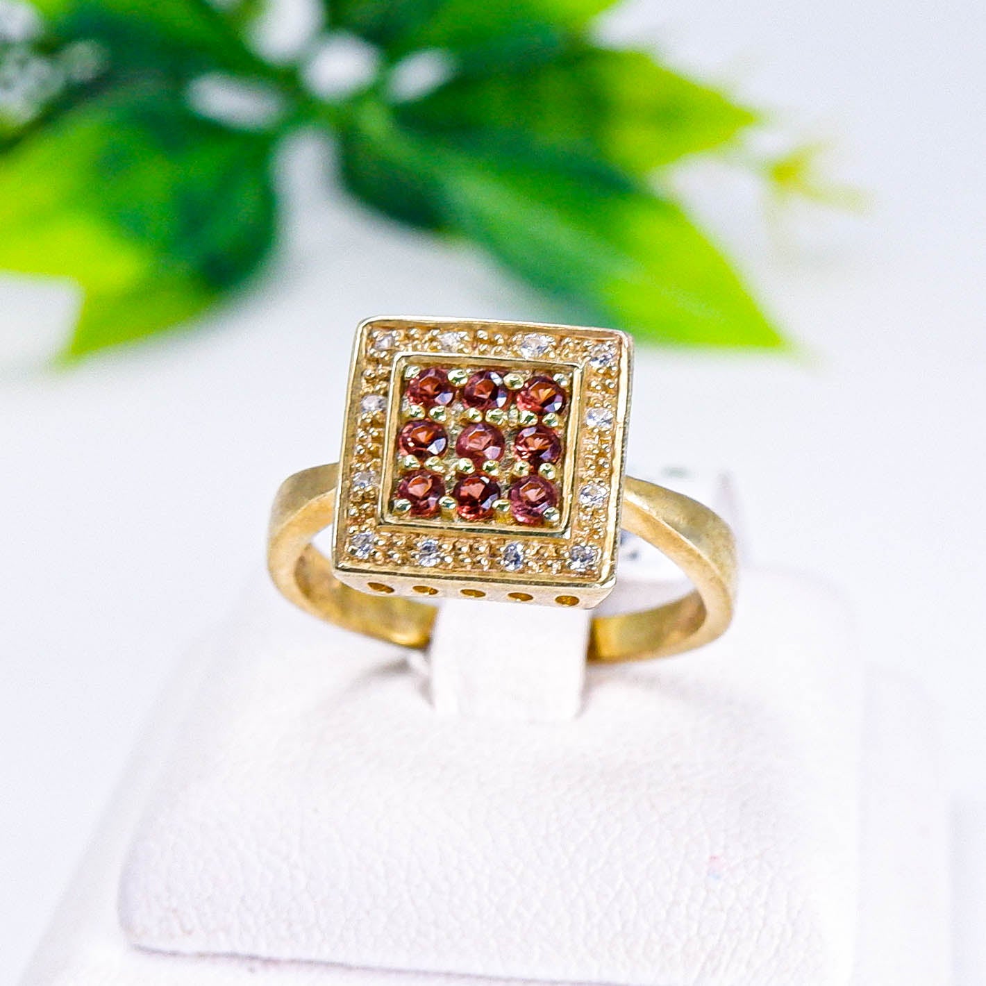 แหวนเงินแท้ 925 ฝังพลอย แซฟไฟร์ (Sapphire) + โทพาส (Topaz)