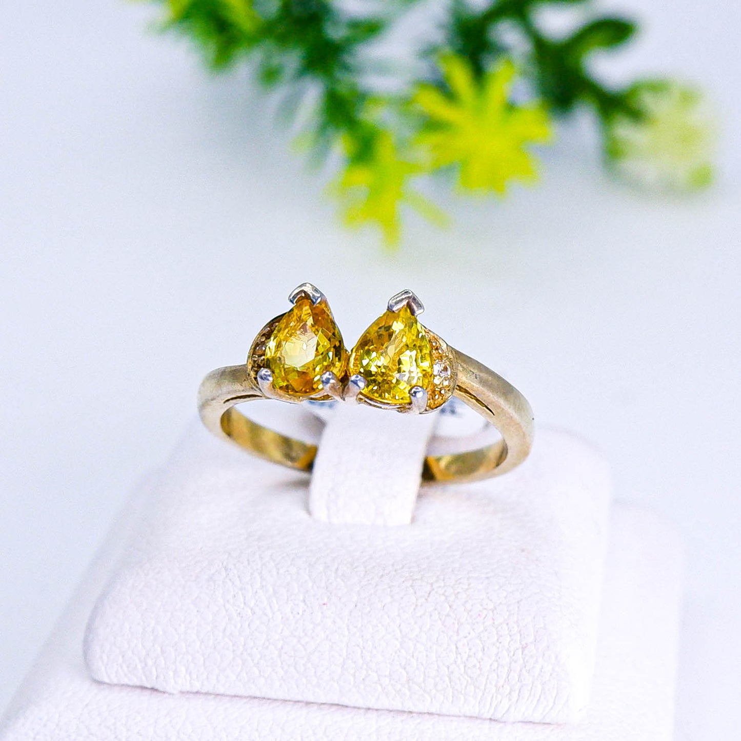 แหวนเงินแท้ 925 ฝังพลอย แซฟไฟร์แทนซาเนีย (Songea Sapphire) + โทพาส (Topaz)