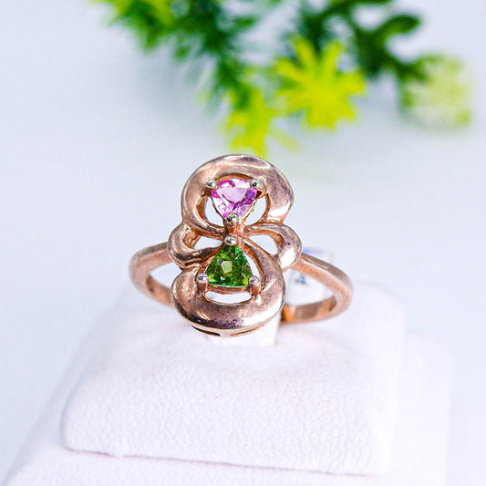 แหวนเงินแท้ 925 ฝังพลอย ทัวมาลีน (Tourmaline)