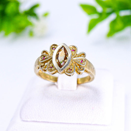 แหวนเงินแท้ 925 ฝังพลอย บุษราคัม (Yellow Sapphire)