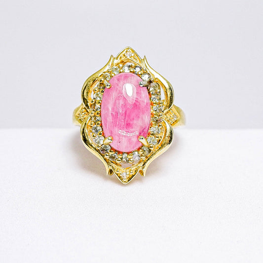 แหวนเงินแท้ 925 ฝังพลอย ทับทิม (Ruby) + แซฟไฟร์ (Sapphire) + ไวท์โทพาส (whitetopaz)