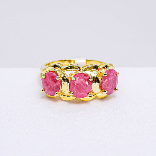 แหวนเงินแท้ 925 ฝังพลอย ทับทิมมาดา (Madagascar Ruby)