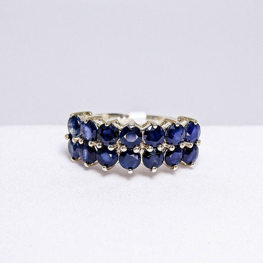 แหวนเงินแท้ 925 ฝังพลอย ไพลิน (Blue Sapphire)