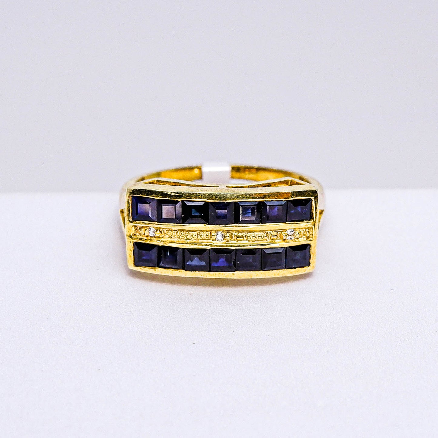 แหวนเงินแท้ 925 ฝังพลอย ไพลิน (Blue Sapphire) + เซอร์คอน (Zircon)