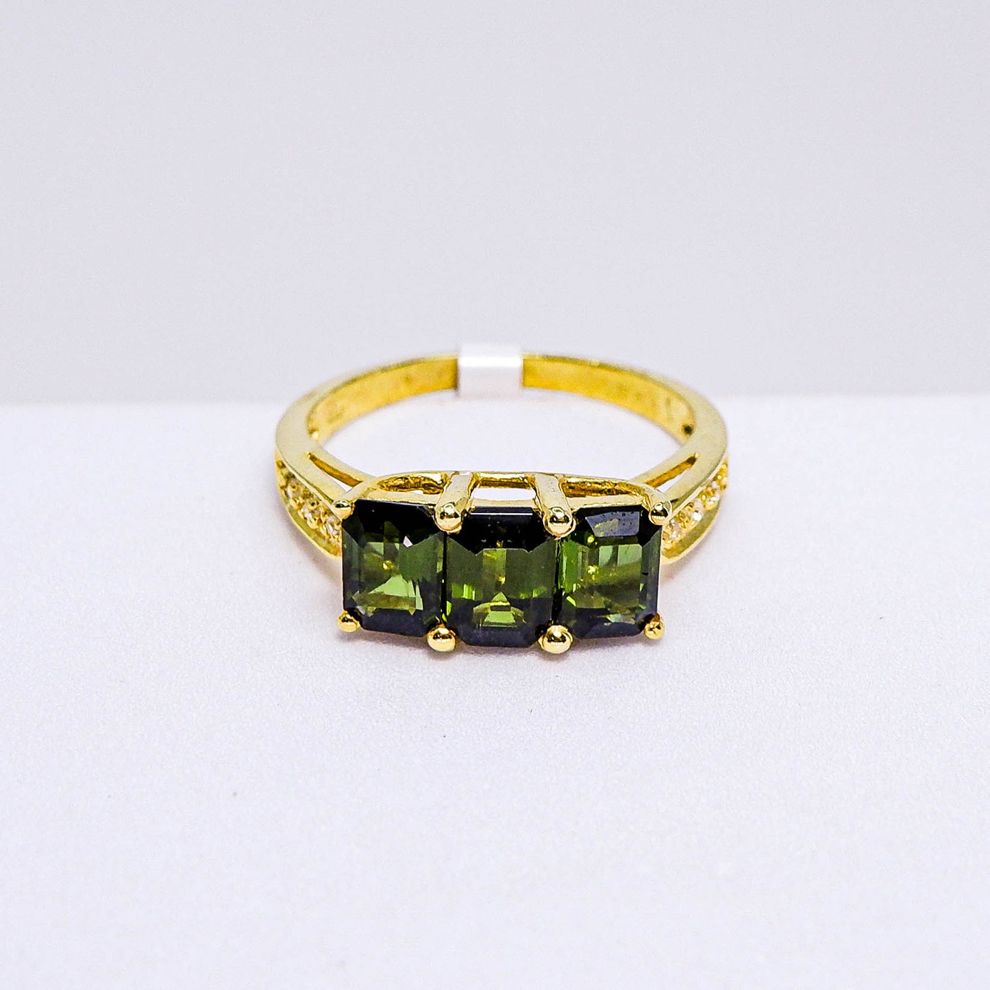 แหวนเงินแท้ 925 ฝังพลอย ทัวร์มาลีน (Tourmaline) + เซอร์คอน (Zircon)