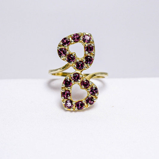 แหวนเงินแท้ 925 ฝังพลอย โรโดไลท์ (Rhodolite)