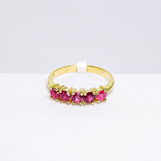 แหวนเงินแท้ 925 ฝังพลอย ทับทิมไทย (Ruby)