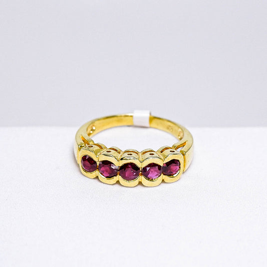 แหวนเงินแท้ 925 ฝังพลอย ทับทิมไทย (Ruby)