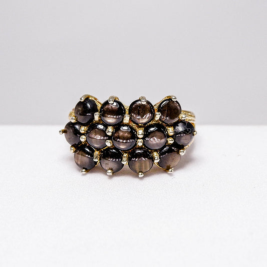 แหวนเงินแท้ 925 ฝังพลอย สตาร์แซฟไฟร์ (Star Sapphire) + เซอร์คอน (Zircon)