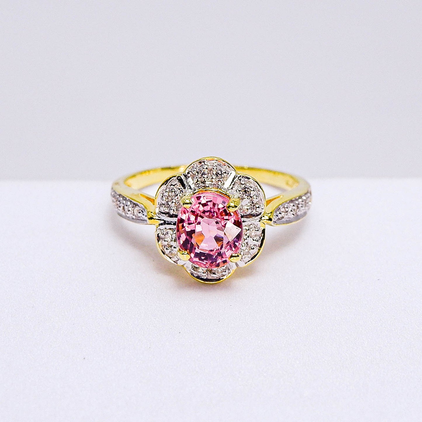 แหวนเงินแท้ 925 ฝังพลอย ทัวร์มาลีน (Tourmaline) + เซอร์คอน (Zircon)