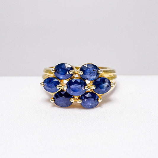 แหวนเงินแท้ 925 ฝังพลอย ไพลิน (Blue Sapphire)