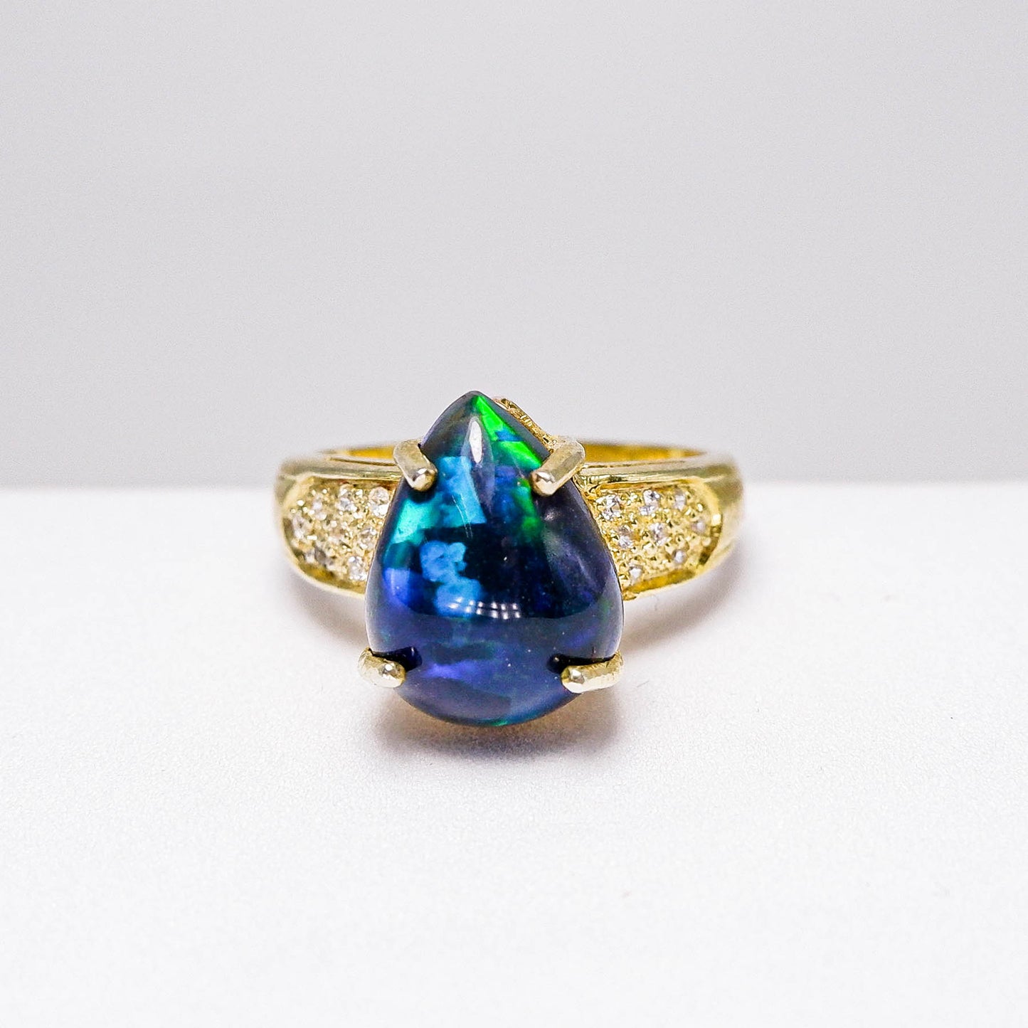 แหวนเงินแท้ 925 ฝังพลอย โอปอล (Opal) + เซอร์คอน (Zircon)