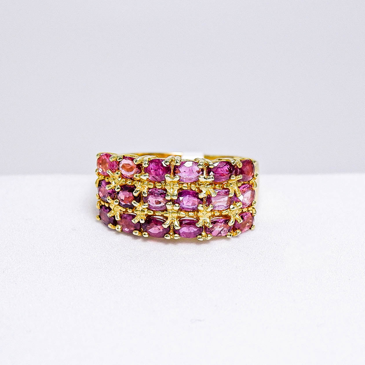 แหวนเงินแท้ 925 ฝังพลอย ทับทิมไทย (Ruby)