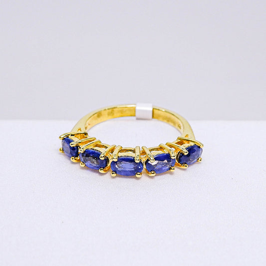 แหวนเงินแท้ 925 ฝังพลอย ไพลิน (Blue Sapphire)