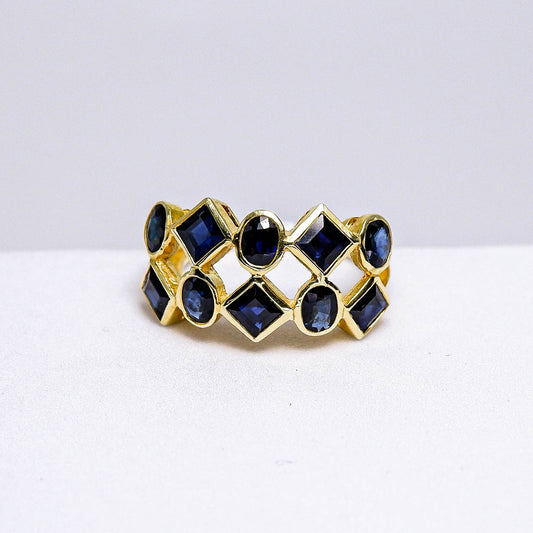 แหวนเงินแท้ 925 ฝังพลอย ไพลิน (Blue Sapphire)