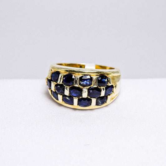 แหวนเงินแท้ 925 ฝังพลอย ไพลิน (Blue Sapphire)