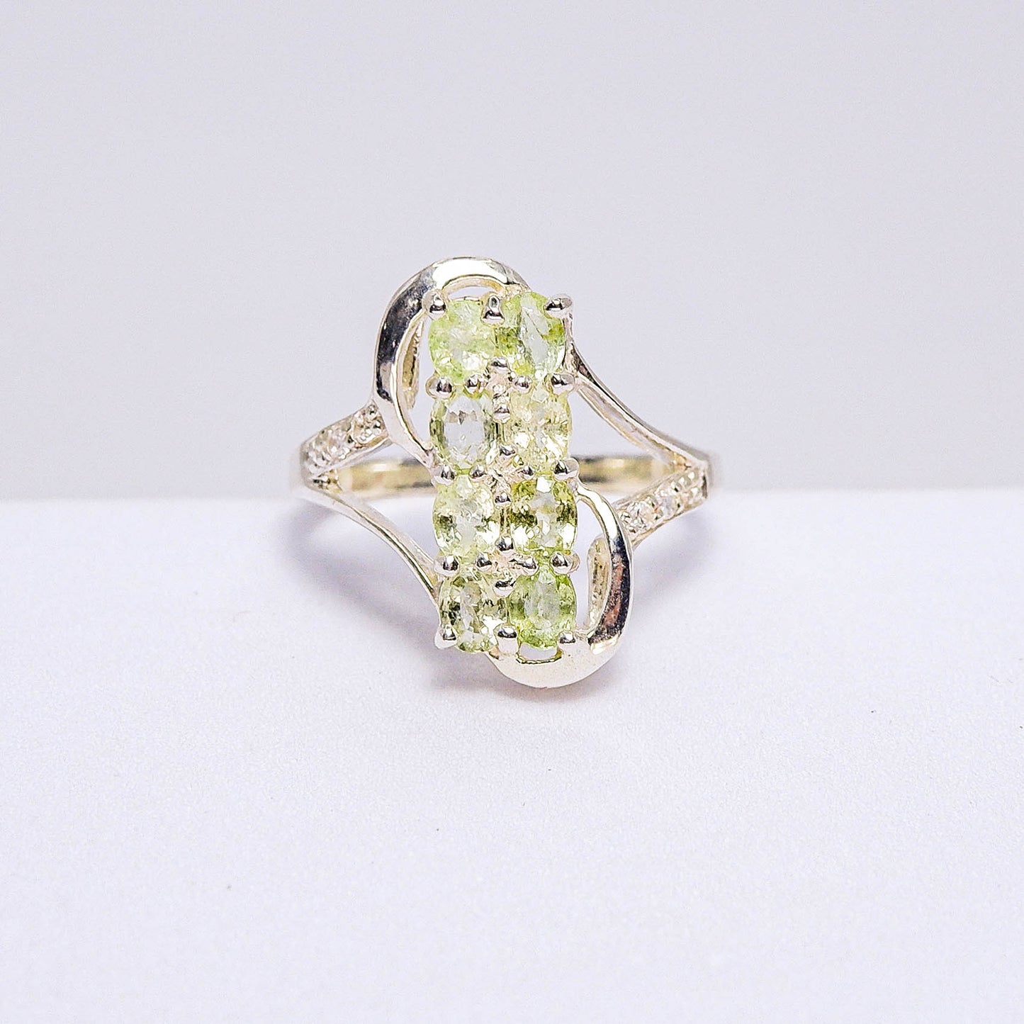 แหวนเงินแท้ 925 ฝังพลอย แฟนซีทัวร์มาลีน (Fancy Tourmaline) + เซอร์คอน (Zircon)