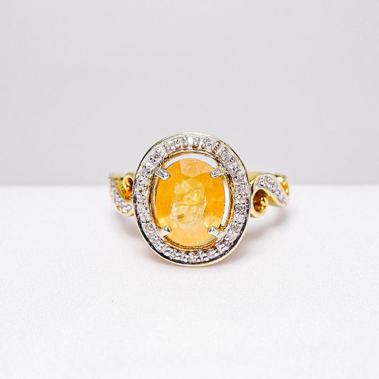 แหวนเงินแท้ 925 ฝังพลอย แซฟไฟร์ (Sapphire) + เพชรแท้  (Natural Diamond)