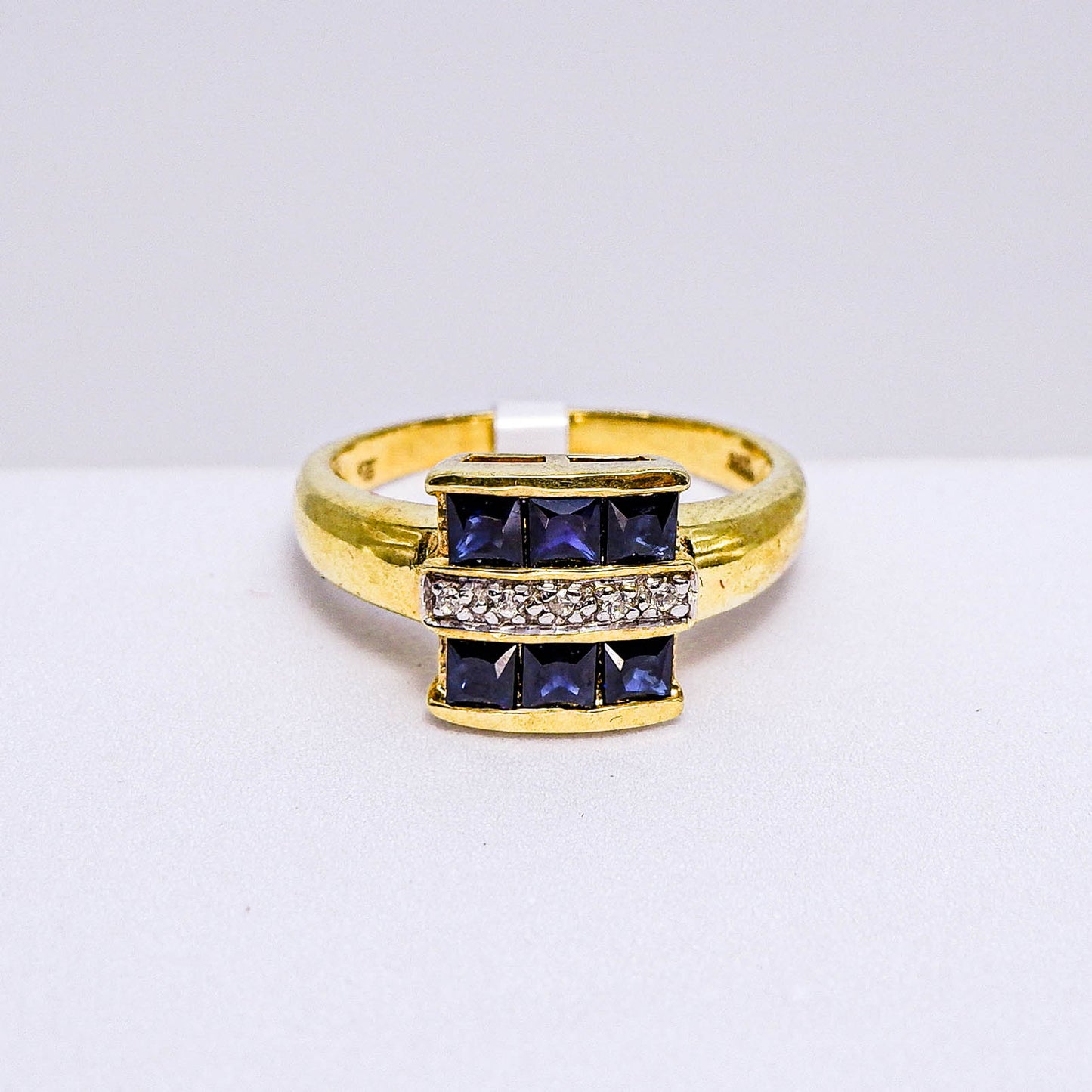 แหวนเงินแท้ 925 ฝังพลอย ไพลิน (Blue Sapphire) + เซอร์คอน (Zircon)