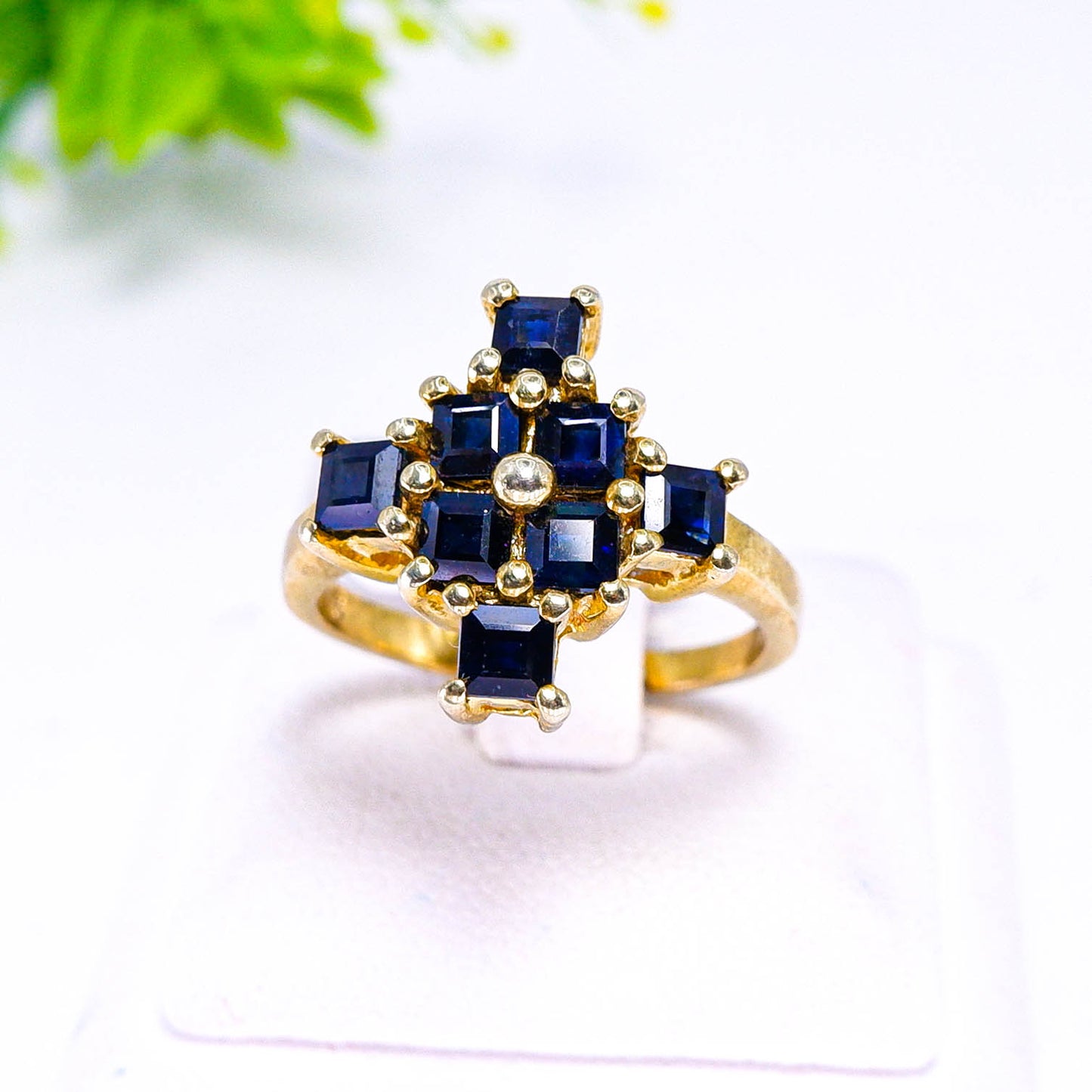 แหวนเงินแท้ 925 ฝังพลอย ไพลิน (Blue Sapphire)