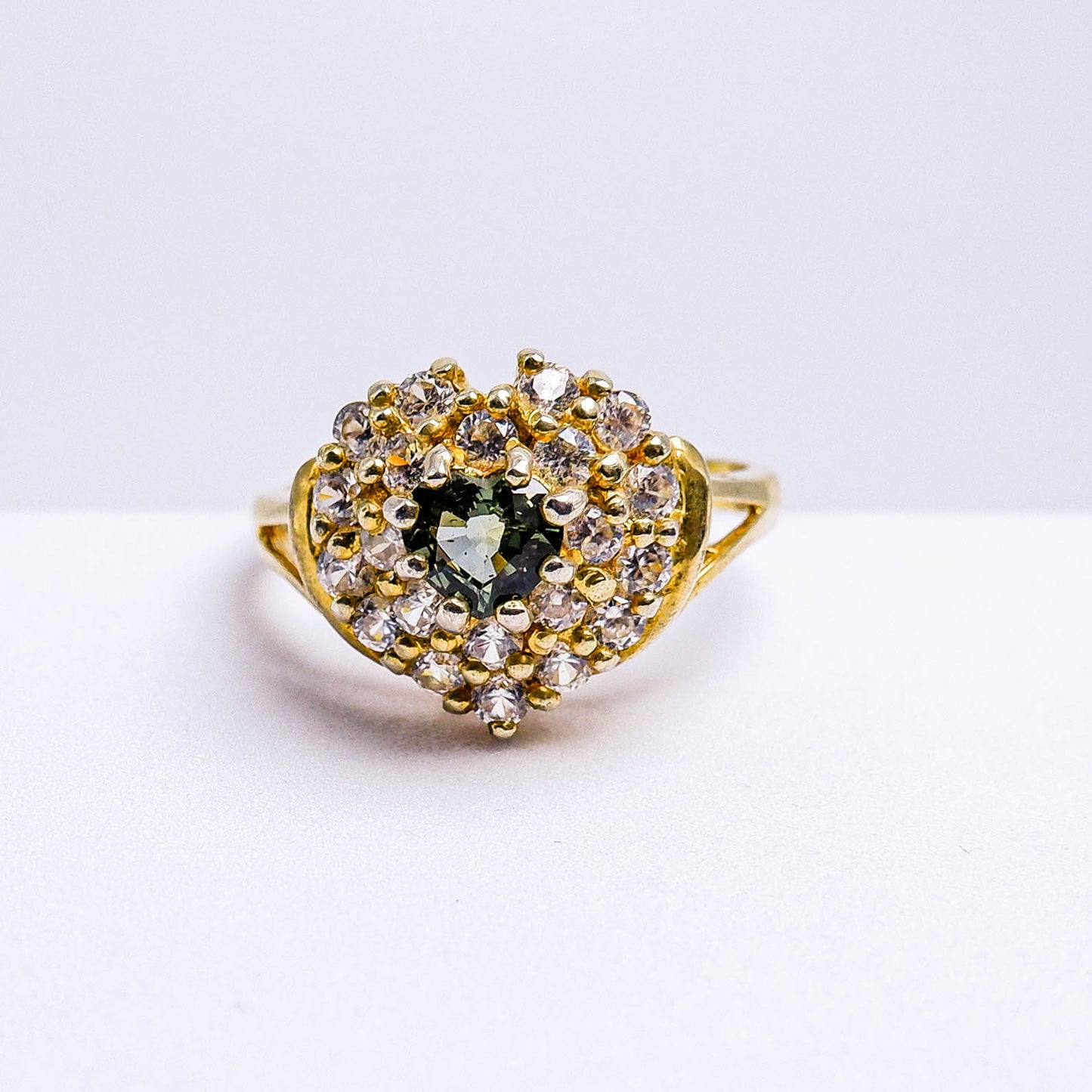 แหวนเงินแท้ 925 ฝังพลอย แซฟไฟร์แทนซาเนีย (Songea Sapphire) + เซอร์คอน (Zircon)