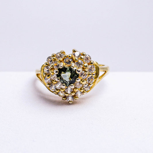 แหวนเงินแท้ 925 ฝังพลอย แซฟไฟร์แทนซาเนีย (Songea Sapphire) + เซอร์คอน (Zircon)