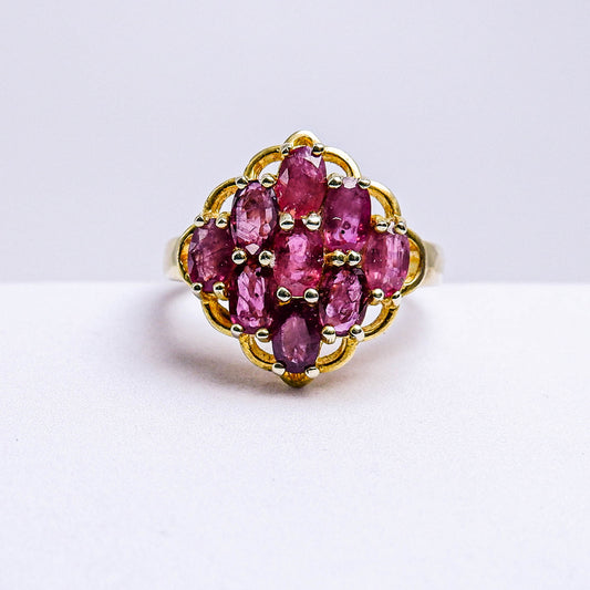 แหวนเงินแท้ 925 ฝังพลอย ทับทิมไทย (Siam Ruby)