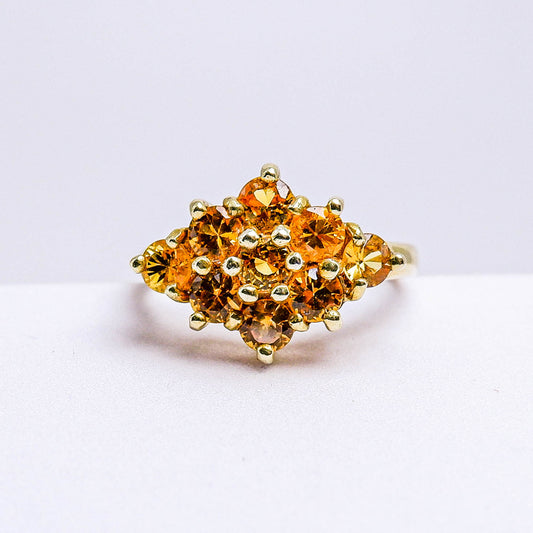 แหวนเงินแท้ 925 ฝังพลอย บุษราคัม (Yellow Sapphire)