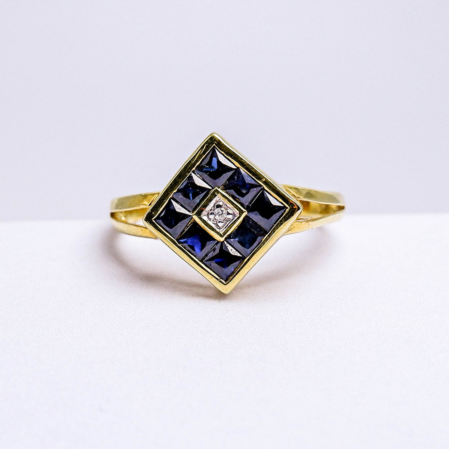 แหวนเงินแท้ 925 ฝังพลอย ไพลิน (Blue Sapphire) +  เซอร์คอน (Zircon)