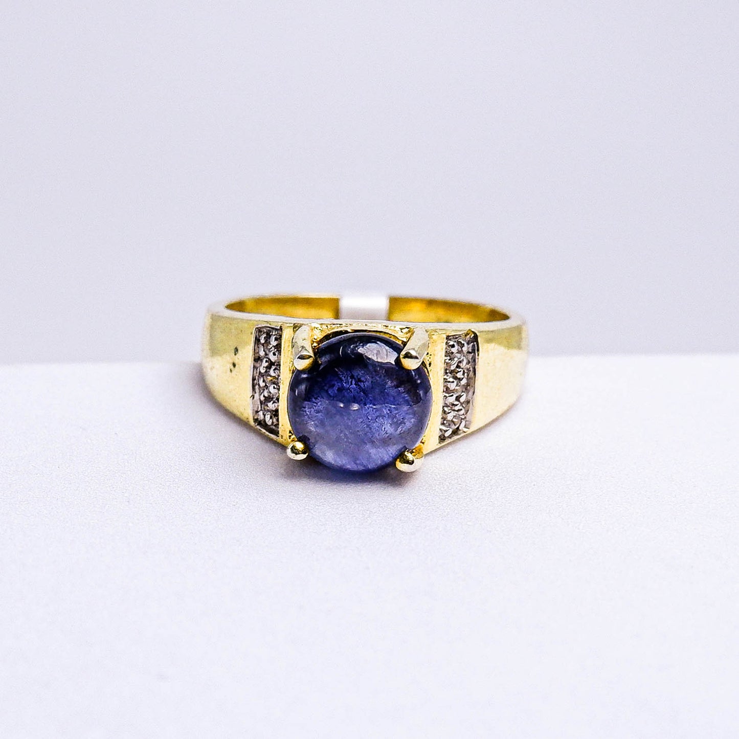 แหวนเงินแท้ 925 ฝังพลอย ไพลิน (Blue Sapphire) + เซอร์คอน (Zircon)
