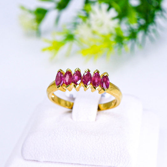 แหวนเงินแท้ 925 ฝังพลอย ทับทิมไทย (Siam Ruby)