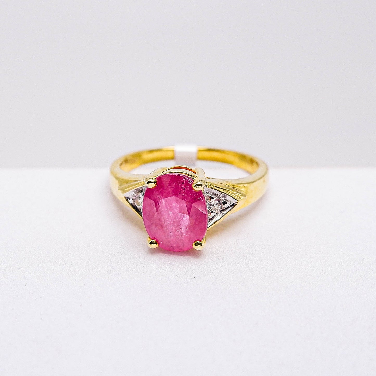 แหวนเงินแท้ 925 ฝังพลอย ทับทิมแทนซาเนีย (Tanzanian Ruby) + เซอร์คอน (Zircon)
