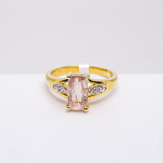 แหวนเงินแท้ 925 ฝังพลอย ทังก้า (ดิบ) (Tanga) + เซอร์คอน (Zircon)