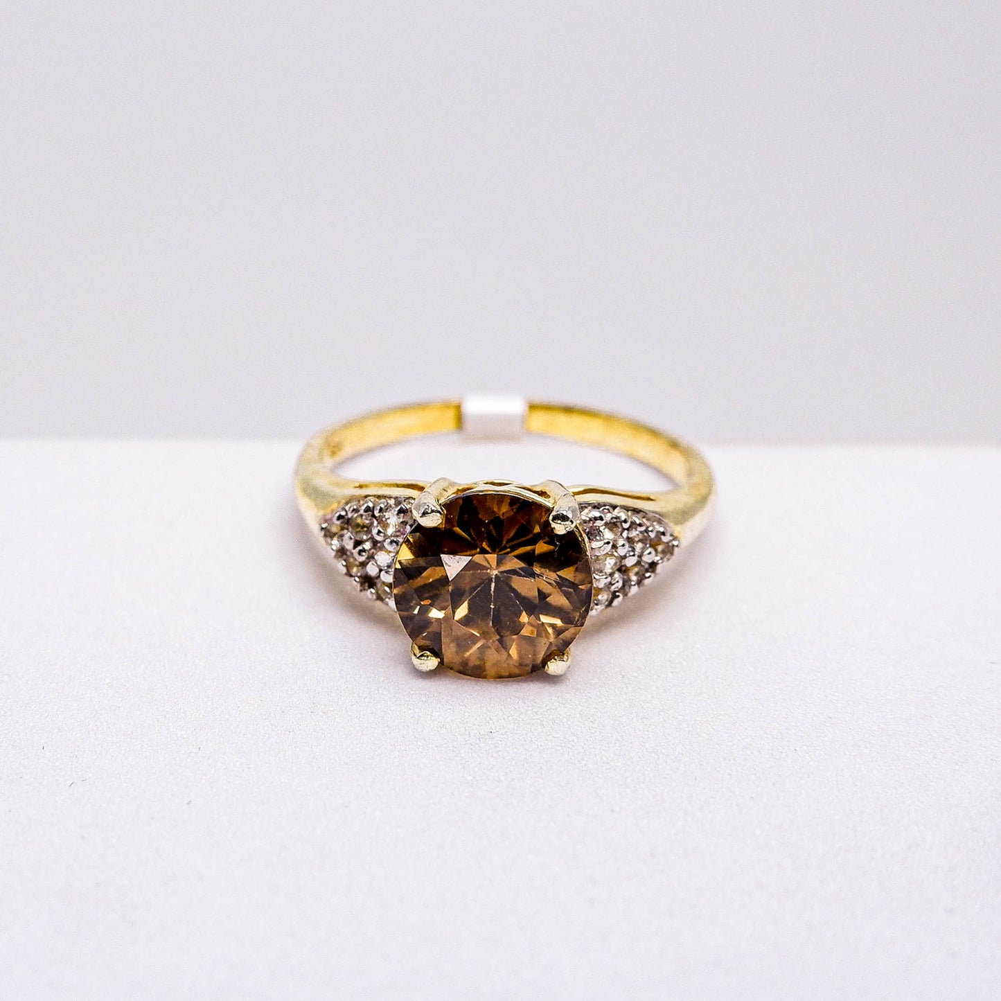 แหวนเงินแท้ 925 ฝังพลอย เพทาย (ดิบ)(Zircon) + เซอร์คอน (Zircon)