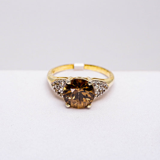 แหวนเงินแท้ 925 ฝังพลอย เพทาย (ดิบ)(Zircon) + เซอร์คอน (Zircon)