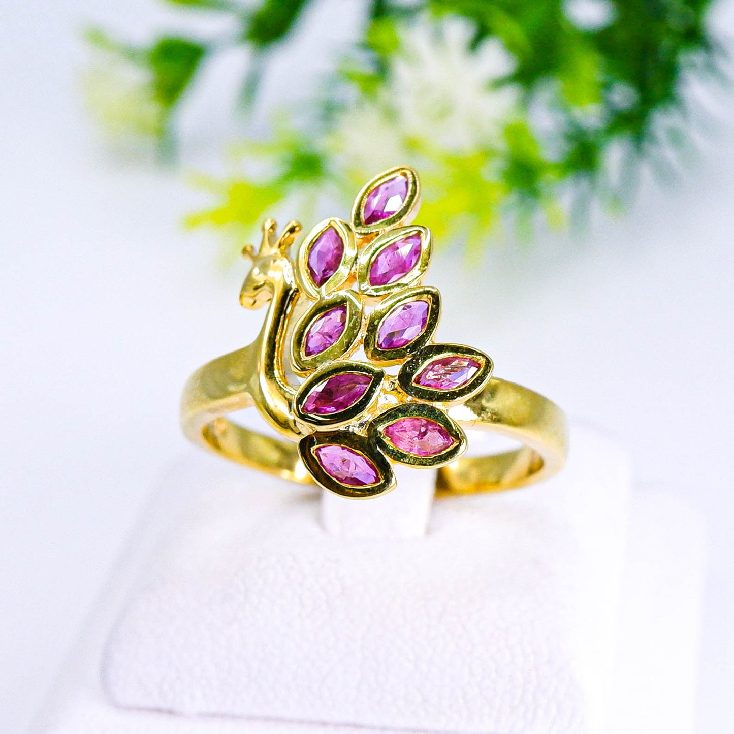 แหวนเงินแท้ 925 ฝังพลอย ทับทิมไทย (Siam Ruby)
