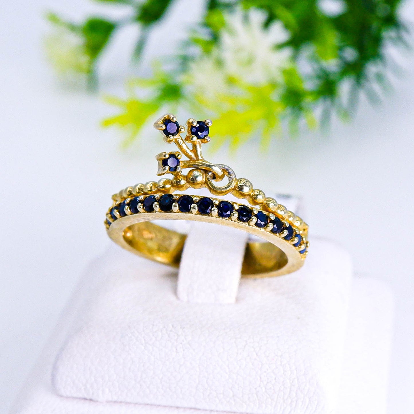 แหวนเงินแท้ 925 ฝังพลอย ไพลิน (Blue Sapphire)