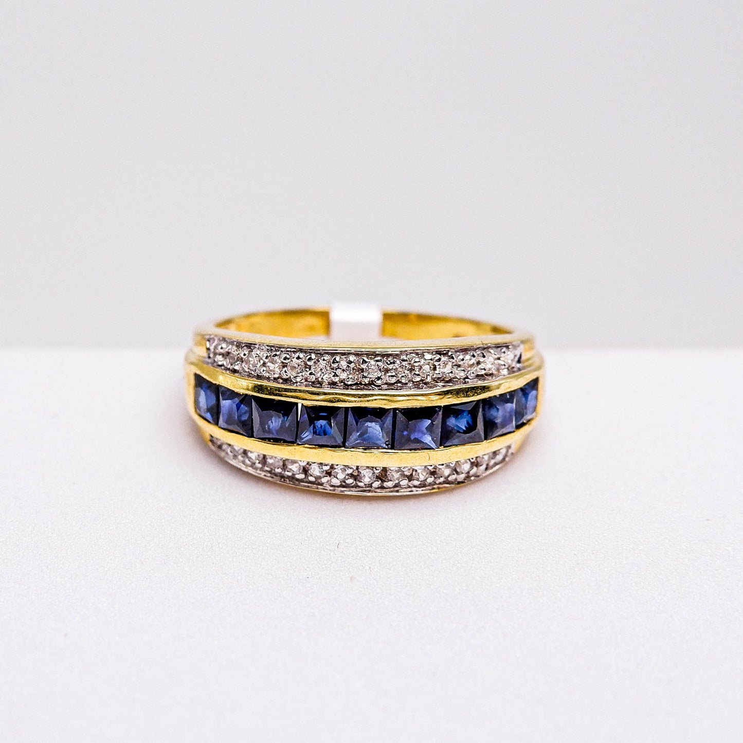แหวนเงินแท้ 925 ฝังพลอย ไพลิน (Blue Sapphire) + เซอร์คอน (Zircon)