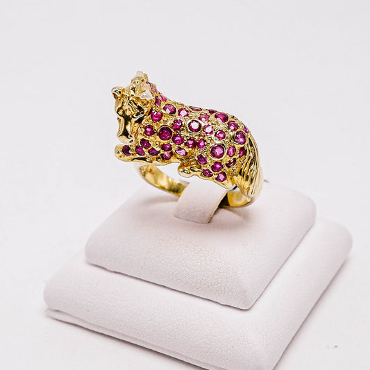 แหวนเงินแท้ 925 ฝังพลอย ทับทิมไทย (Siam Ruby) + ไพลิน (Blue Sapphire)