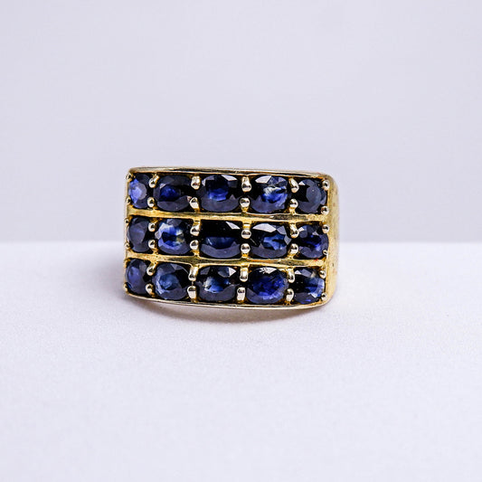 แหวนเงินแท้ 925 ฝังพลอย ไพลิน (Blue Sapphire)