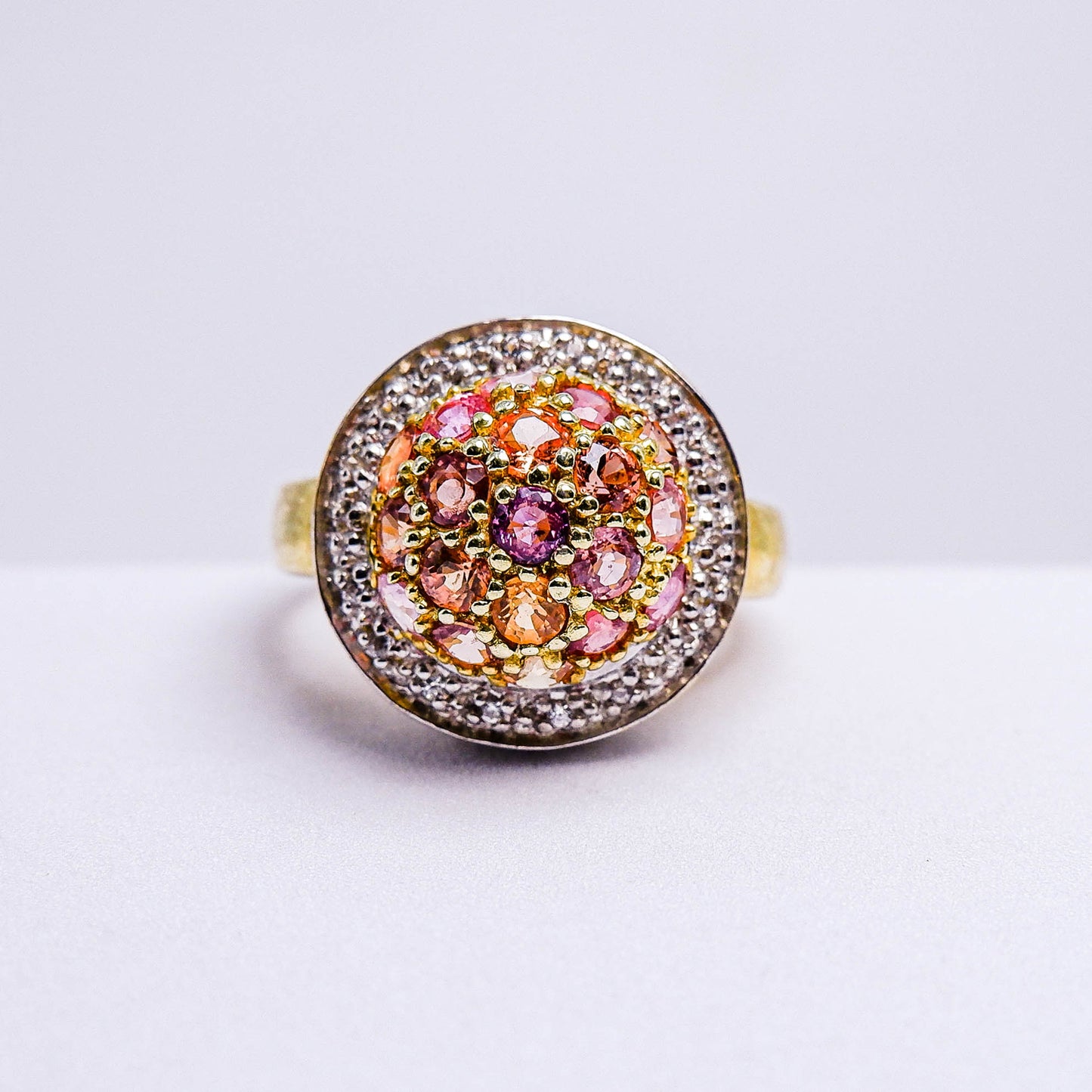 แหวนเงินแท้ 925 ฝังพลอย แซฟไฟร์ (Thai Sapphire) + เซอร์คอน (Zircon)
