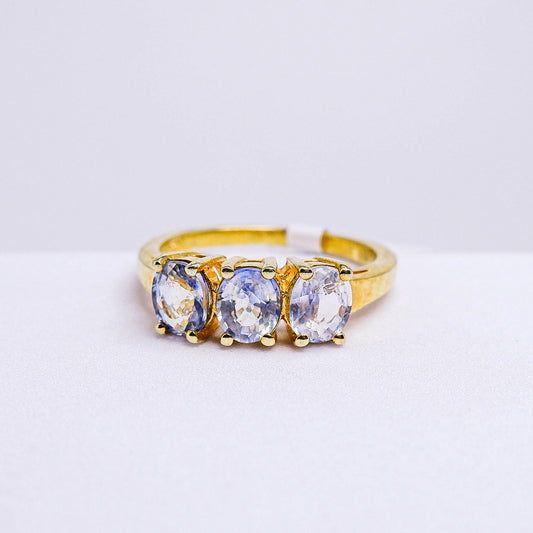 แหวนเงินแท้ 925 ฝังพลอย ไพลินศรีลังกา (Ceylon Sapphire)