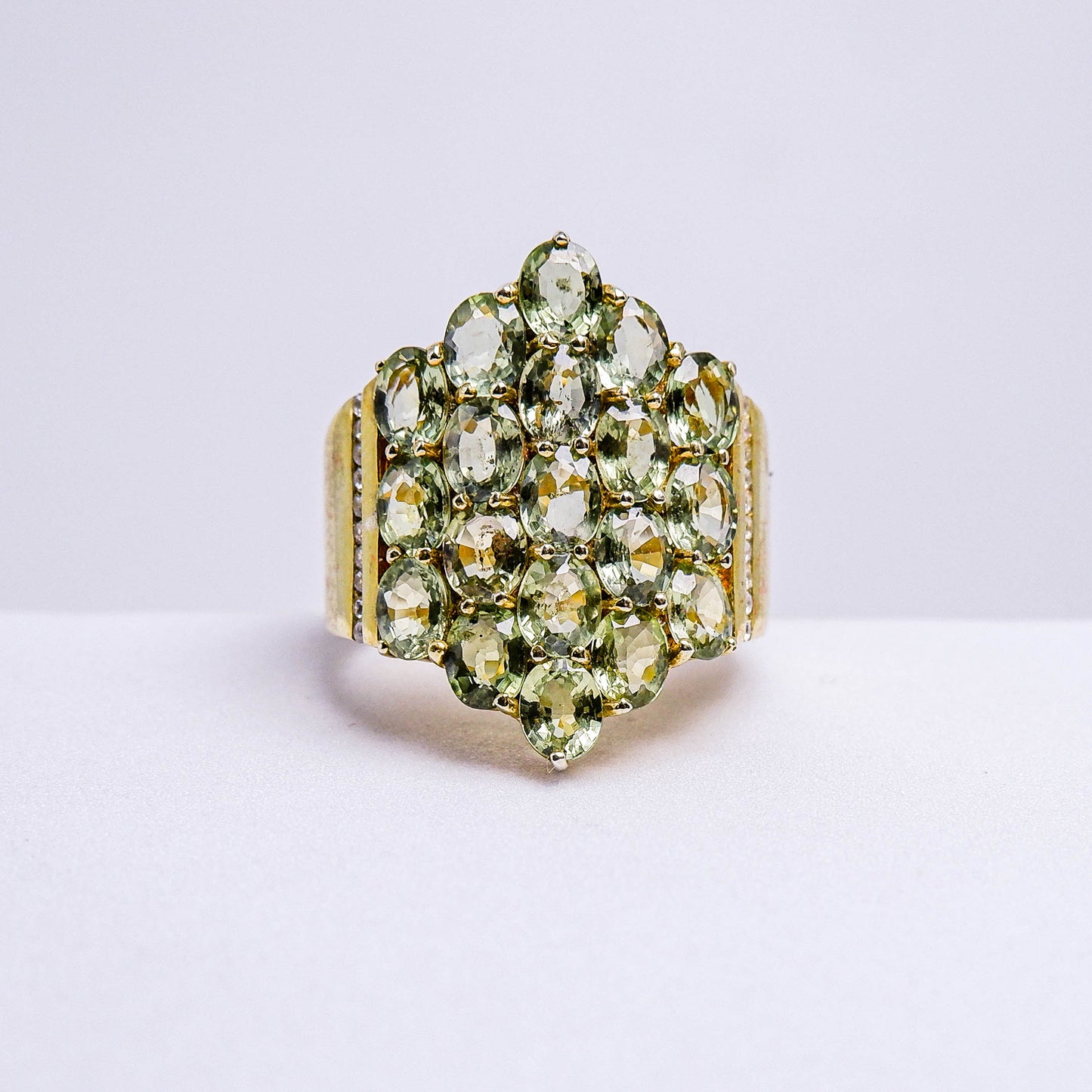 แหวนเงินแท้ 925 ฝังพลอย แซฟไฟร์ ( Sapphire) + เซอร์คอน (Zircon)